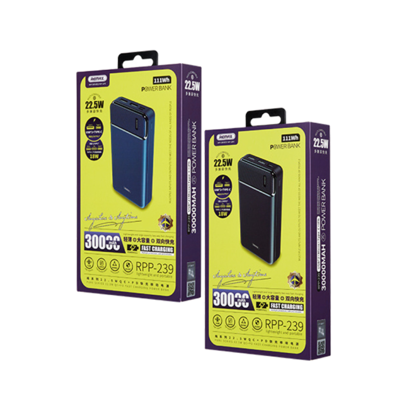 Remax Micro/Type C/Lightening Fast Powerbank 30000 mAh 22.5W RPP-239
