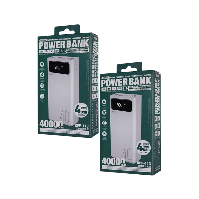 Remax Micro/Type C/Lightening Fast Powerbank 40000 mAh RPP-113